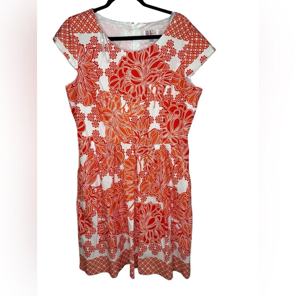 R & K Originals Red and Orange 16 mini dress